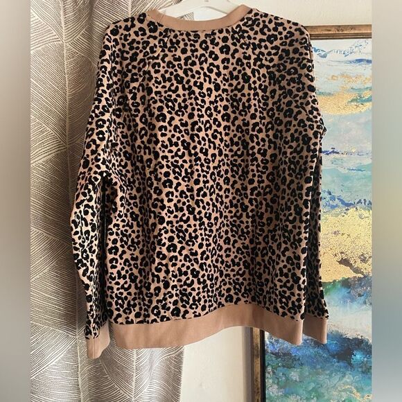 Whistles light brown sweatshirt with black spots in velvet size medium - Picture 8 of 8